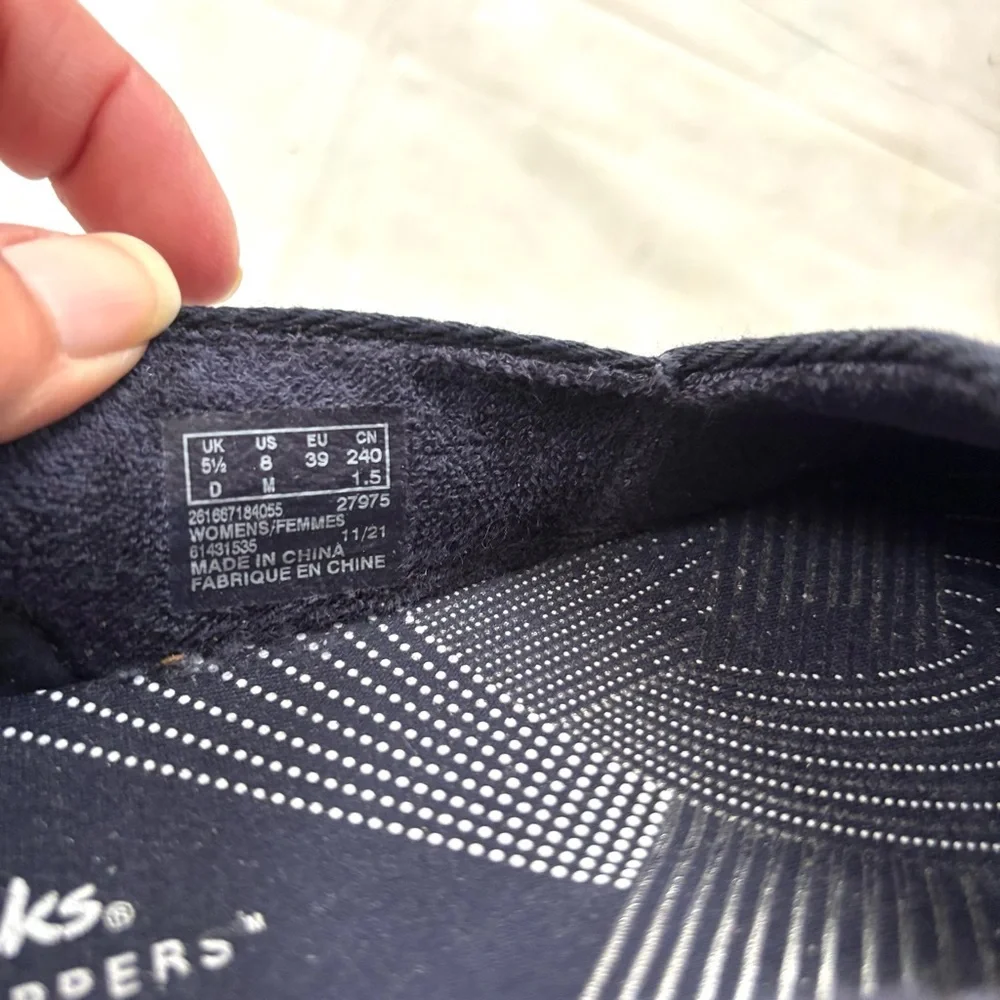 Clarks Cloudstep Breeze Step ll Stretch Slip-On Navy Blue Sneakers SZ 8 Worn 2X - Picture 7 of 14